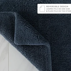 Casual Comfort Solid Reversible Bath Rug