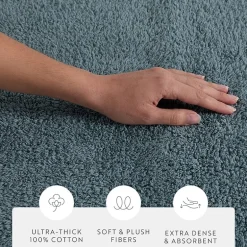 Casual Comfort Solid Reversible Bath Rug