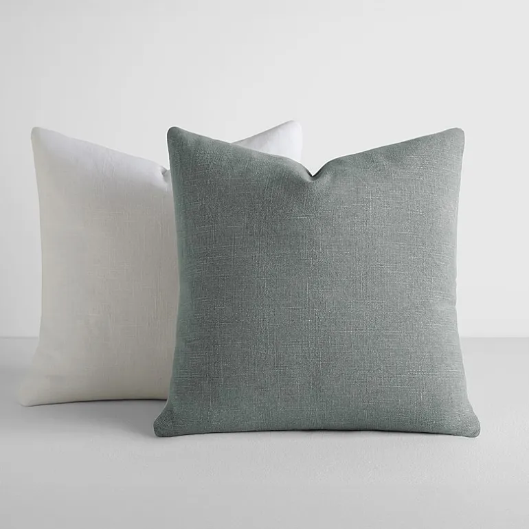Casual Comfort Solid Stone Wash 2-pc. Square Throw Pillow Set