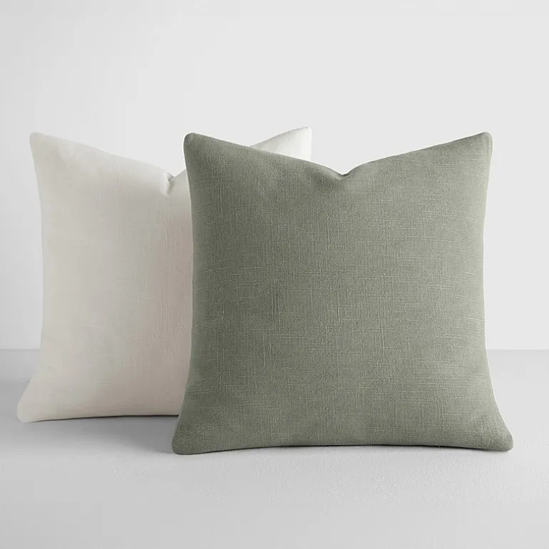 Casual Comfort Solid Stone Wash 2-pc. Square Throw Pillow Set