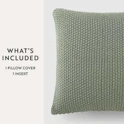 Casual Comfort Stitch Knit Acrylic Square Throw Pillow