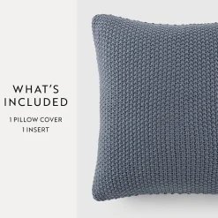 Casual Comfort Stitch Knit Acrylic Square Throw Pillow