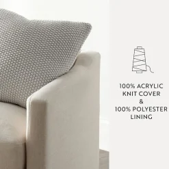 Casual Comfort Stitch Knit Acrylic Square Throw Pillow