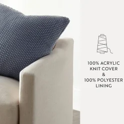 Casual Comfort Stitch Knit Acrylic Square Throw Pillow