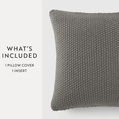 Casual Comfort Stitch Knit Acrylic Square Throw Pillow