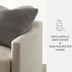 Casual Comfort Stitch Knit Acrylic Square Throw Pillow