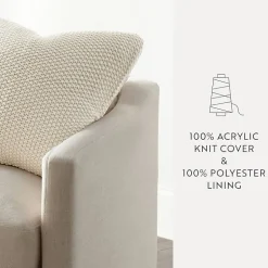 Casual Comfort Stitch Knit Acrylic Square Throw Pillow