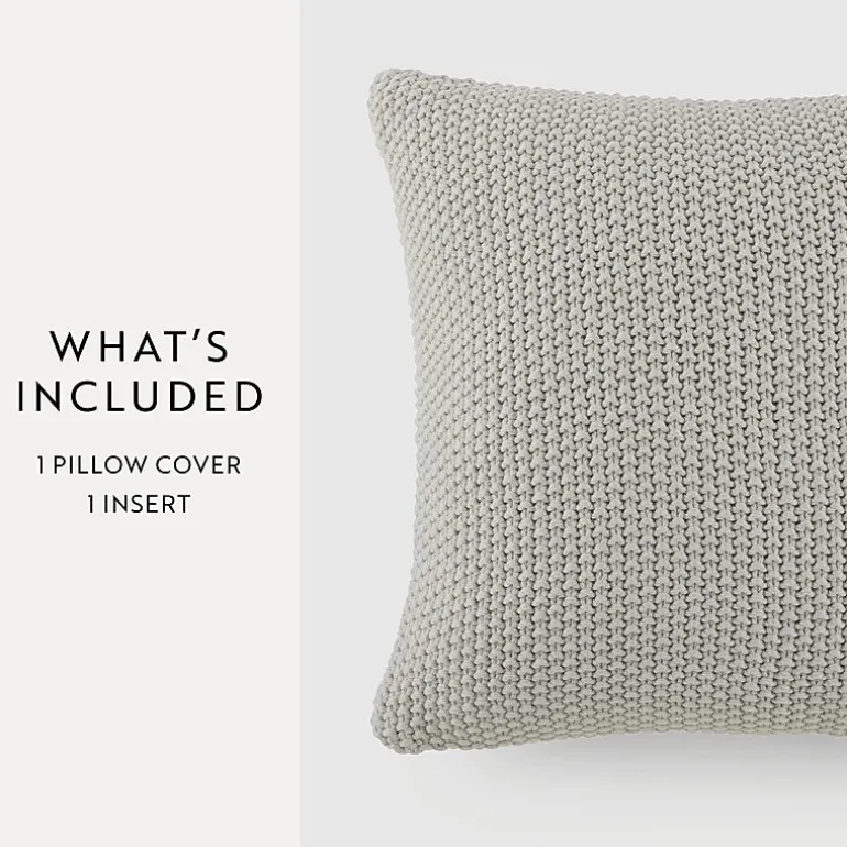 Casual Comfort Stitch Knit Acrylic Square Throw Pillow