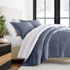 Casual Comfort Stitch Stripe Midweight Down Alternative Comforter Set