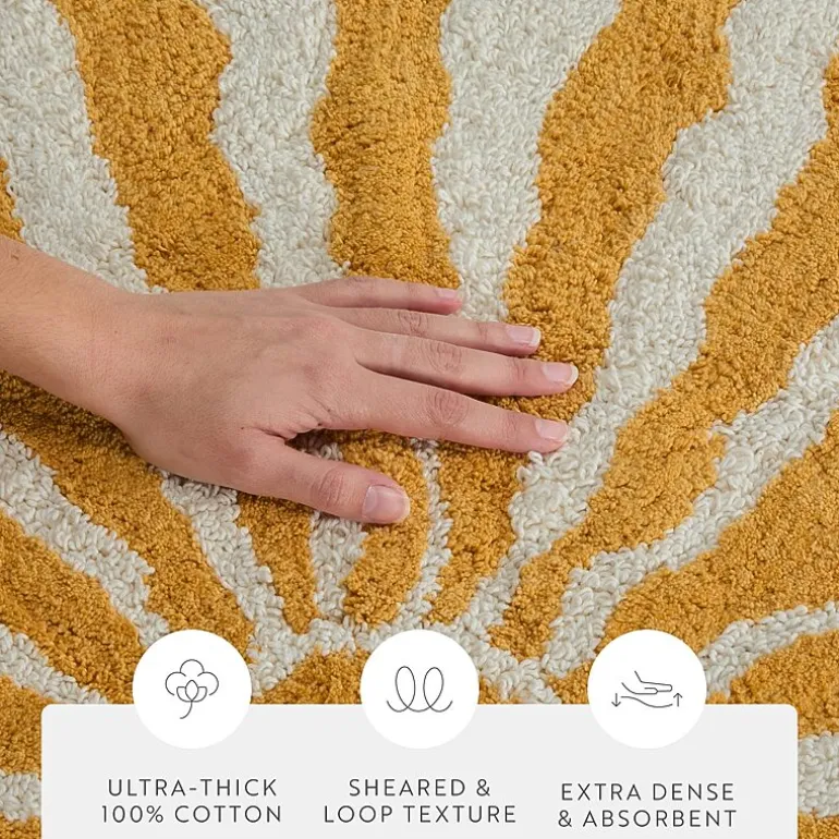 Casual Comfort Sunray Design Cotton Bath Rug