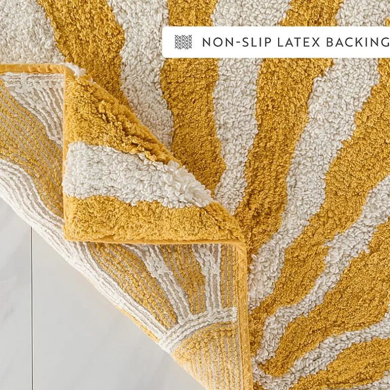 Casual Comfort Sunray Design Cotton Bath Rug