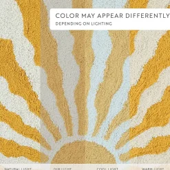 Casual Comfort Sunray Design Cotton Bath Rug