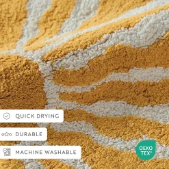 Casual Comfort Sunray Design Cotton Bath Rug