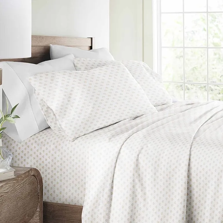 Casual Comfort 300tc Cotton Sateen Pattern 4 piece Sheet Set