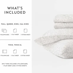 Casual Comfort 300tc Cotton Sateen Pattern 4 piece Sheet Set