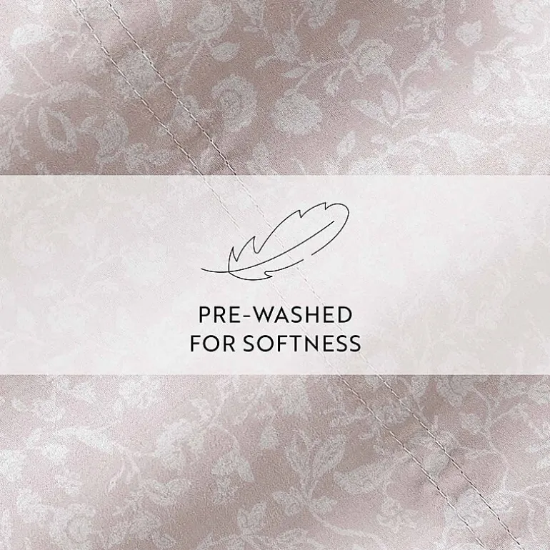 Casual Comfort 300tc Cotton Sateen Pattern 4 piece Sheet Set