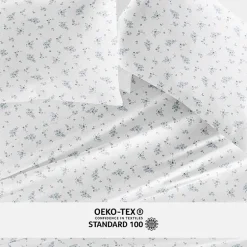 Casual Comfort 300tc Cotton Sateen Pattern 4 piece Sheet Set