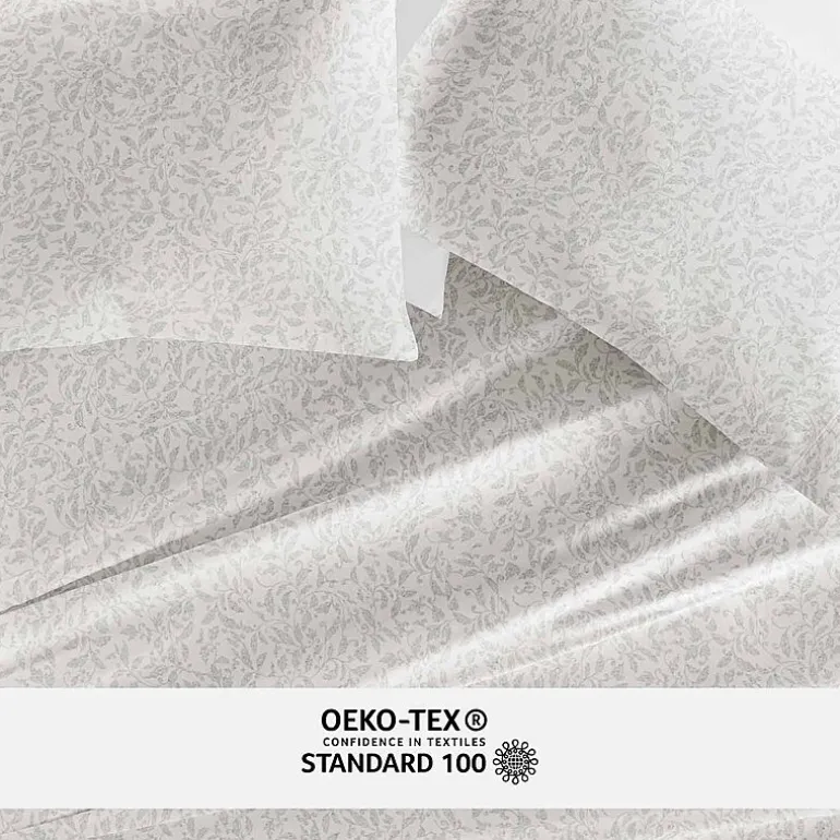 Casual Comfort 300tc Cotton Sateen Pattern 4 piece Sheet Set