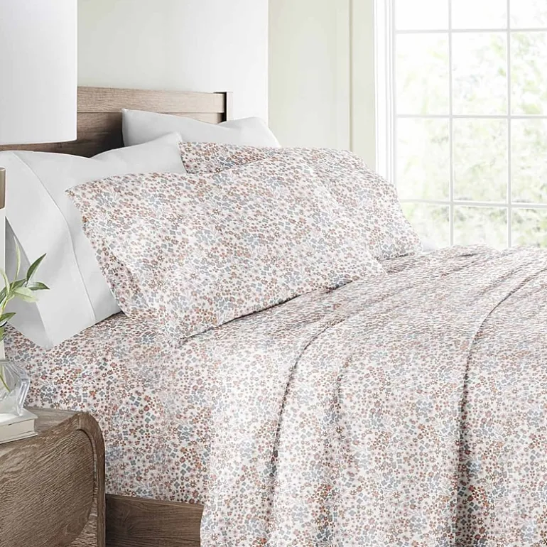 Casual Comfort 300tc Cotton Sateen Pattern 4 piece Sheet Set