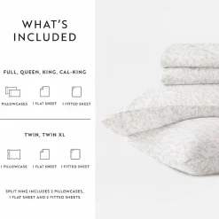 Casual Comfort 300tc Cotton Sateen Pattern 4 piece Sheet Set