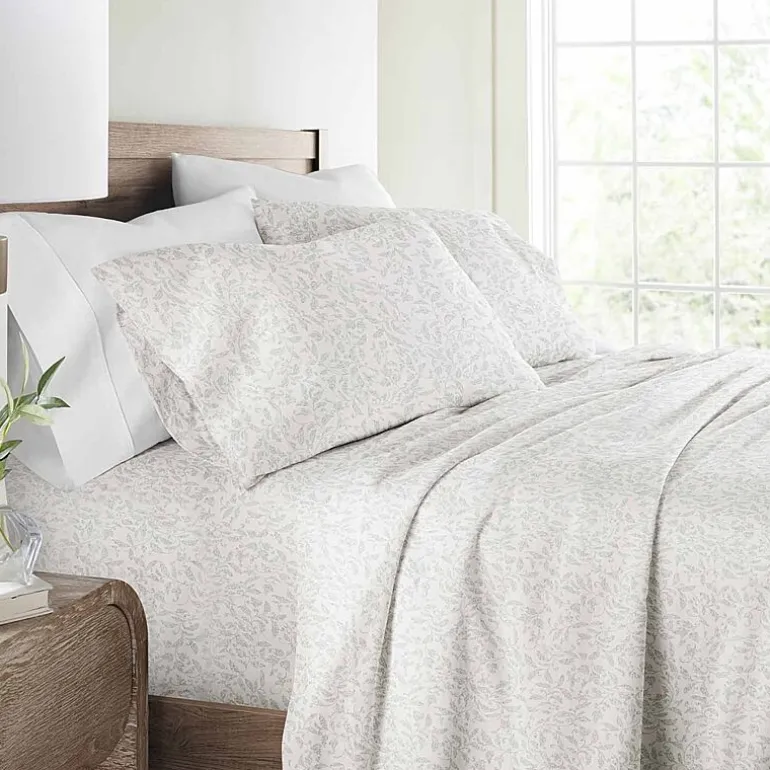 Casual Comfort 300tc Cotton Sateen Pattern 4 piece Sheet Set