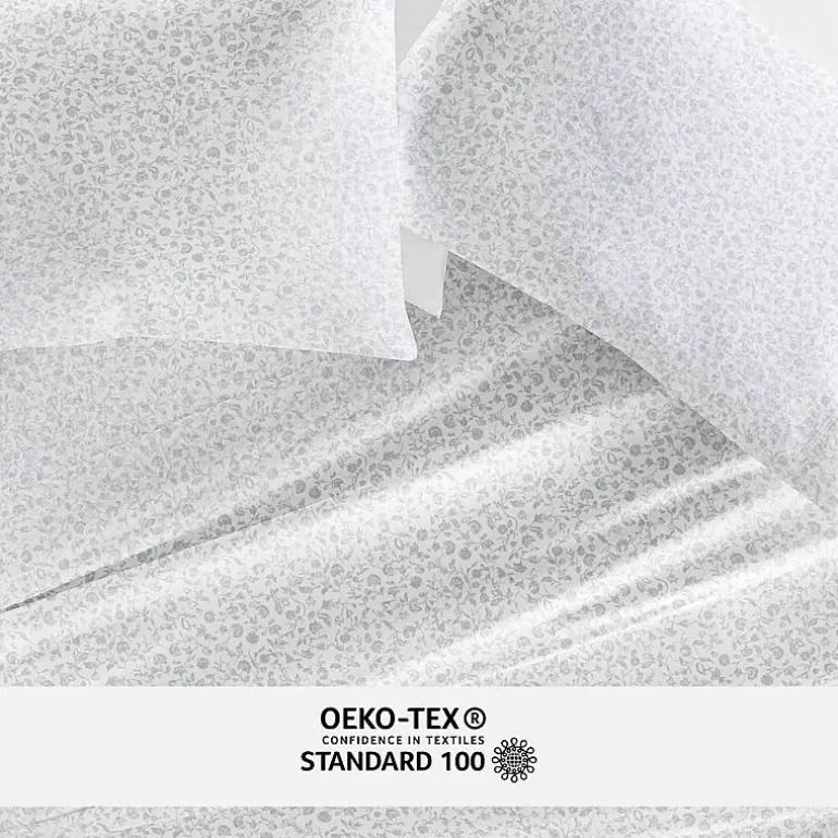 Casual Comfort 300tc Cotton Sateen Pattern 4 piece Sheet Set