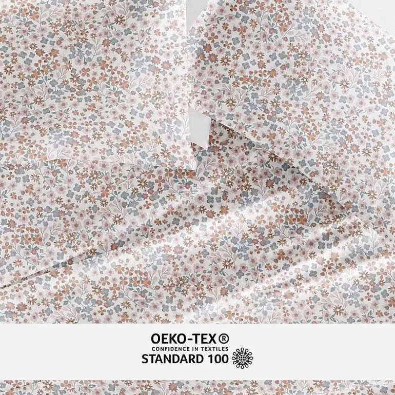 Casual Comfort 300tc Cotton Sateen Pattern 4 piece Sheet Set