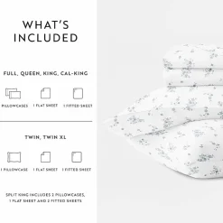 Casual Comfort 300tc Cotton Sateen Pattern 4 piece Sheet Set