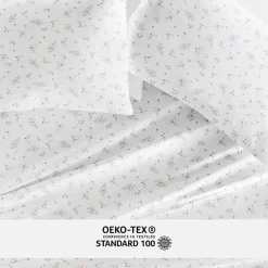 Casual Comfort 300tc Cotton Sateen Pattern 4 piece Sheet Set