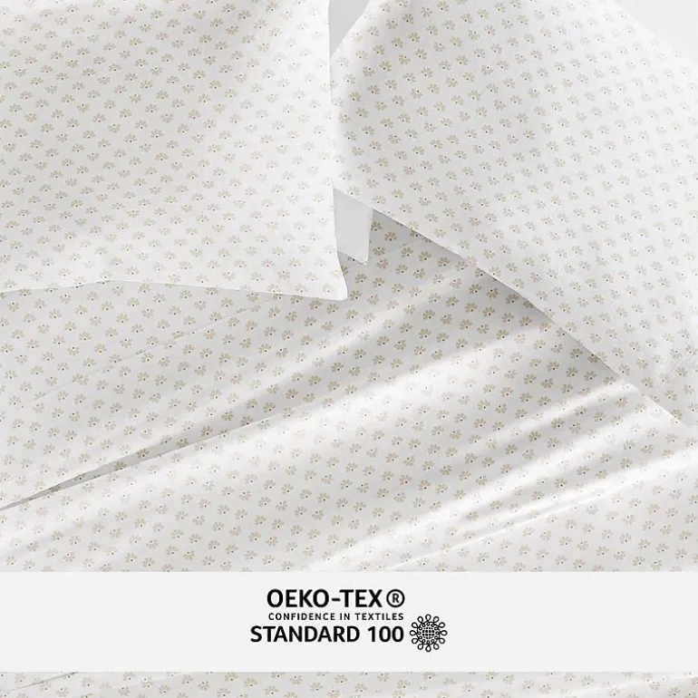 Casual Comfort 300tc Cotton Sateen Pattern 4 piece Sheet Set