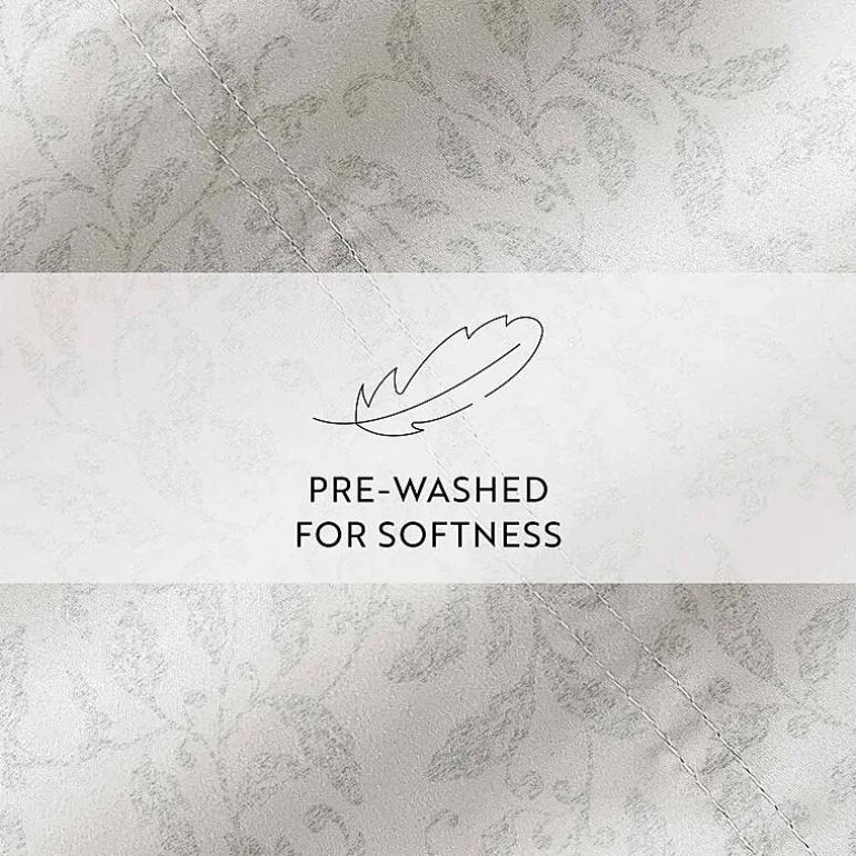 Casual Comfort 300tc Cotton Sateen Pattern 4 piece Sheet Set