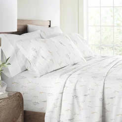 Casual Comfort 300tc Cotton Sateen Pattern 4 piece Sheet Set