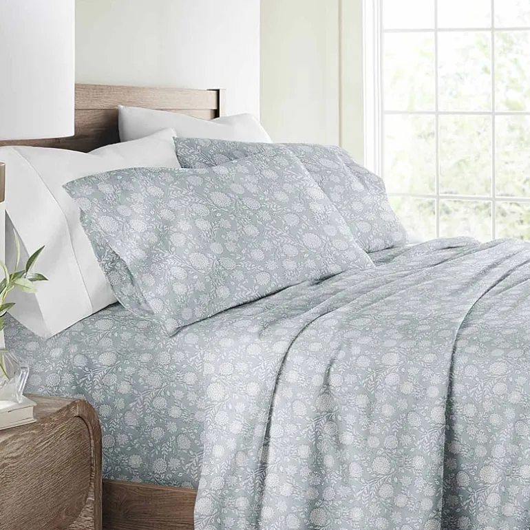 Casual Comfort 300tc Cotton Sateen Pattern 4 piece Sheet Set
