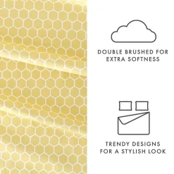 Casual Comfort Ultra Soft Honeycomb Pattern 4 Piece Bed Sheet Set