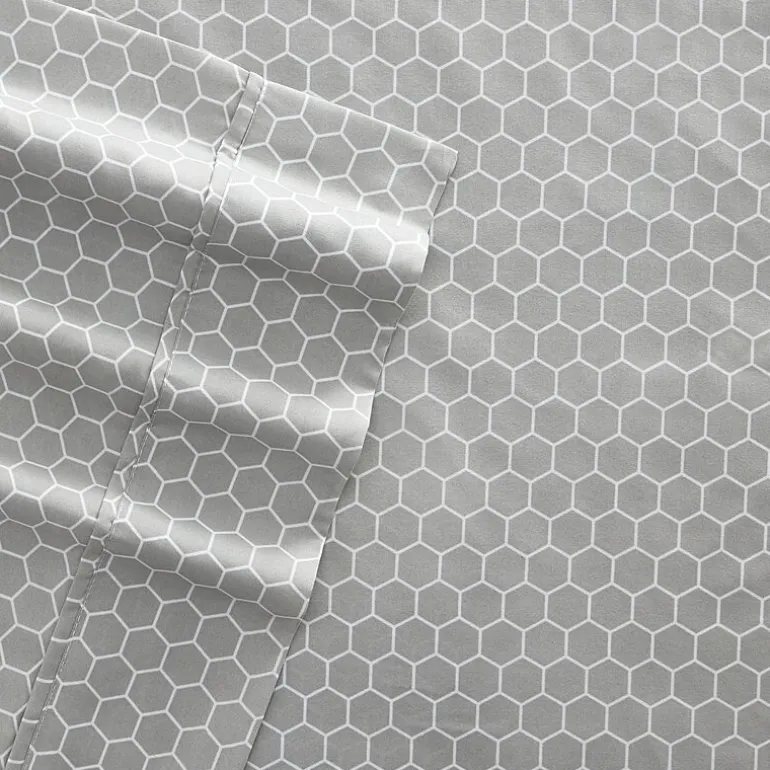 Casual Comfort Ultra Soft Honeycomb Pattern 4 Piece Bed Sheet Set