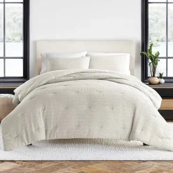 Casual Comfort Waffle Textured Midweight Down Alternative Comforter Set