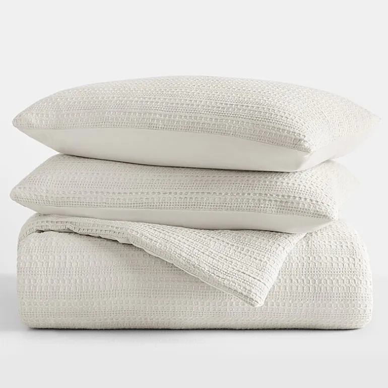 Casual Comfort Waffle Textured Midweight Down Alternative Comforter Set