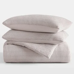 Casual Comfort Waffle Textured Midweight Down Alternative Comforter Set