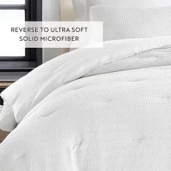 Casual Comfort Waffle Textured Midweight Down Alternative Comforter Set