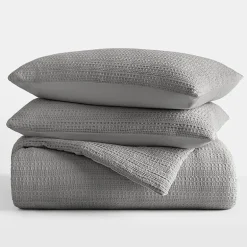 Casual Comfort Waffle Textured Midweight Down Alternative Comforter Set