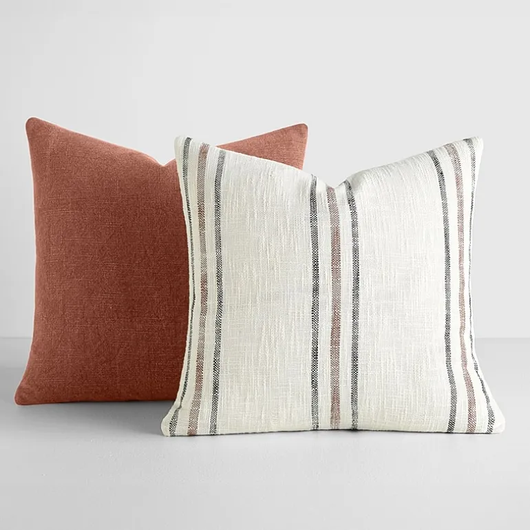 Casual Comfort Yarn Dyed Stripes 2-pc. Square Throw Pillow Set