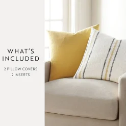 Casual Comfort Yarn Dyed Stripes 2-pc. Square Throw Pillow Set