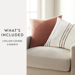 Casual Comfort Yarn Dyed Stripes 2-pc. Square Throw Pillow Set