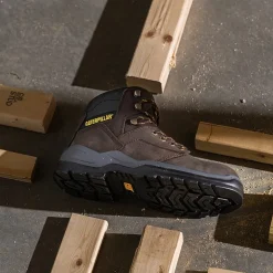 CAT Mens Slip Resistant Striver Steel Toe Work Boots