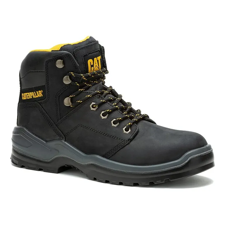CAT Mens Slip Resistant Striver Steel Toe Work Boots