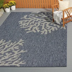 Celeste Coastal Reef Indoor Outdoor Rectangular Area Rug