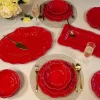 Certified International Perlette Red Melamine Serving Platter 2-pc. Set