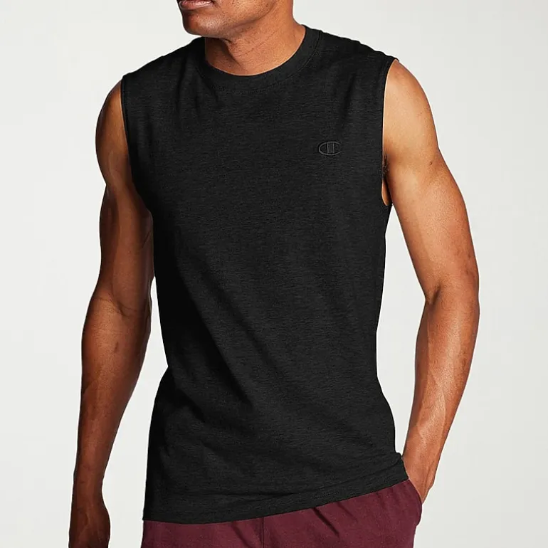 Champion Mens Crew Neck Short Sleeve Muscle T-Shirt