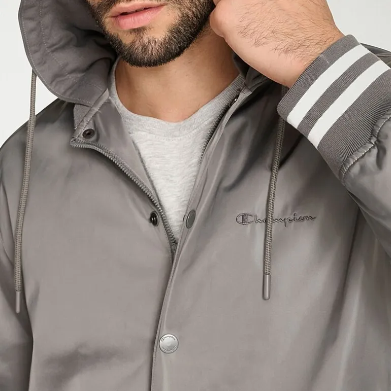 Champion Mens Hooded Midweight Bomber Jacket