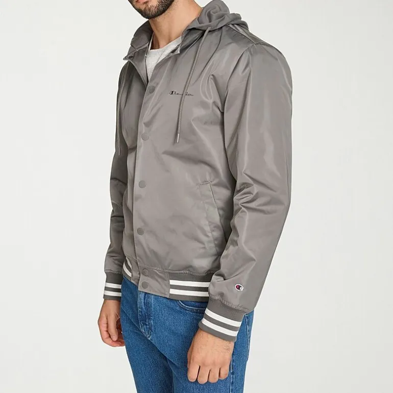 Champion Mens Hooded Midweight Bomber Jacket
